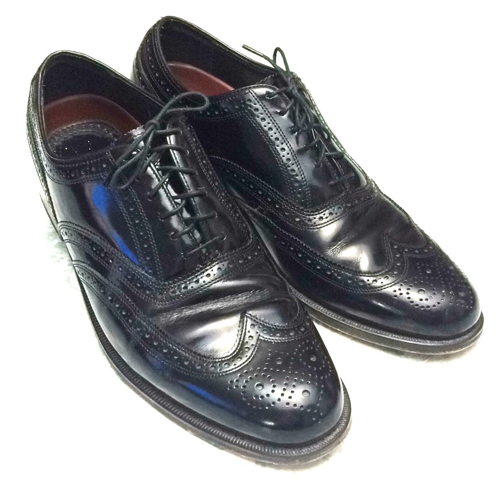 Florsheim Black Wing Tip Shoes Oxfords